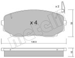 METELLI Piduriklotsi komplekt,  ketaspidur 22-0872-0