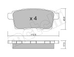 METELLI Piduriklotsi komplekt,  ketaspidur 22-0873-0