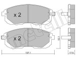 METELLI Piduriklotsi komplekt,  ketaspidur 22-0876-1