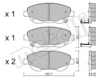 METELLI Piduriklotsi komplekt,  ketaspidur 22-0879-0