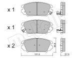 METELLI Piduriklotsi komplekt,  ketaspidur 22-0885-0