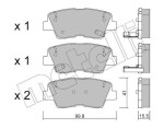 METELLI Piduriklotsi komplekt,  ketaspidur 22-0886-0