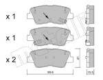 METELLI Piduriklotsi komplekt,  ketaspidur 22-0886-1