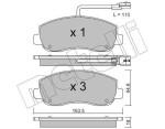 METELLI Piduriklotsi komplekt, ketaspidur 22-0898-0