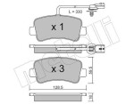 METELLI Piduriklotsi komplekt,  ketaspidur 22-0899-0