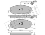 METELLI Piduriklotsi komplekt,  ketaspidur 22-0900-0