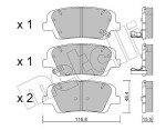 METELLI Piduriklotsi komplekt,  ketaspidur 22-0901-0