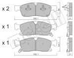 METELLI Piduriklotsi komplekt,  ketaspidur 22-0927-2