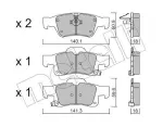 METELLI Piduriklotsi komplekt,  ketaspidur 22-0928-0