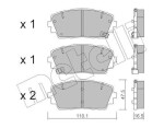 METELLI Piduriklotsi komplekt,  ketaspidur 22-0941-0