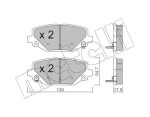 METELLI Piduriklotsi komplekt,  ketaspidur 22-0947-0