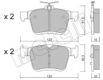 METELLI Piduriklotsi komplekt,  ketaspidur 22-0951-0