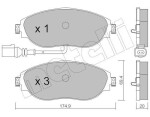 METELLI Piduriklotsi komplekt,  ketaspidur 22-0952-0