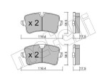 METELLI Piduriklotsi komplekt,  ketaspidur 22-0955-0