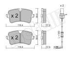 METELLI Piduriklotsi komplekt,  ketaspidur 22-0955-1K