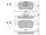 METELLI Piduriklotsi komplekt,  ketaspidur 22-0959-0