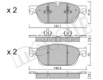 METELLI Piduriklotsi komplekt,  ketaspidur 22-0967-0