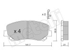 METELLI Piduriklotsi komplekt,  ketaspidur 22-0969-1