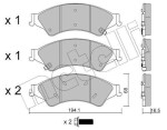 METELLI Piduriklotsi komplekt,  ketaspidur 22-0971-0