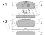 METELLI Piduriklotsi komplekt,  ketaspidur 22-0975-0