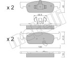 METELLI Piduriklotsi komplekt,  ketaspidur 22-0975-2