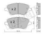 METELLI Piduriklotsi komplekt,  ketaspidur 22-0976-0