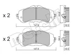 METELLI Piduriklotsi komplekt,  ketaspidur 22-0983-0