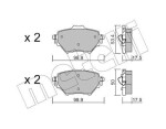 METELLI Piduriklotsi komplekt,  ketaspidur 22-0987-0