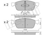 METELLI Piduriklotsi komplekt,  ketaspidur 22-0989-0