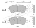 METELLI Комплект тормозных колодок,  дисковый тормоз 22-0991-1