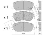 METELLI Piduriklotsi komplekt,  ketaspidur 22-0997-0