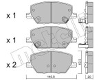 METELLI Piduriklotsi komplekt,  ketaspidur 22-1001-0