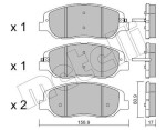 METELLI Piduriklotsi komplekt,  ketaspidur 22-1031-0