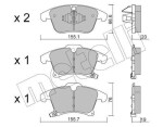 METELLI Piduriklotsi komplekt,  ketaspidur 22-1039-0