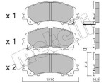 METELLI Комплект тормозных колодок,  дисковый тормоз 22-1082-0