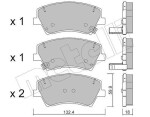 METELLI Piduriklotsi komplekt,  ketaspidur 22-1092-0