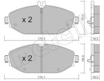 METELLI Piduriklotsi komplekt,  ketaspidur 22-1132-0