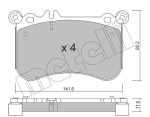 METELLI Piduriklotsi komplekt,  ketaspidur 22-1133-0
