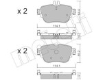 METELLI Piduriklotsi komplekt,  ketaspidur 22-1136-0