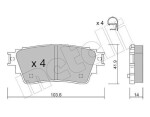 METELLI Piduriklotsi komplekt,  ketaspidur 22-1160-0