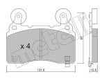 METELLI Piduriklotsi komplekt,  ketaspidur 22-1179-1