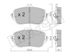 METELLI Piduriklotsi komplekt,  ketaspidur 22-1193-0