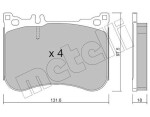 METELLI Piduriklotsi komplekt,  ketaspidur 22-1197-0