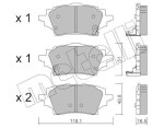 METELLI Piduriklotsi komplekt,  ketaspidur 22-1228-0