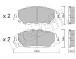 METELLI Piduriklotsi komplekt,  ketaspidur 22-1235-0