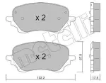 METELLI Piduriklotsi komplekt,  ketaspidur 22-1247-0