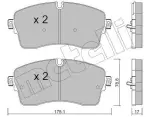 METELLI Piduriklotsi komplekt,  ketaspidur 22-1250-0