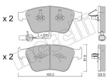 METELLI Комплект тормозных колодок,  дисковый тормоз 22-1253-0