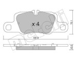 METELLI Piduriklotsi komplekt,  ketaspidur 22-1257-0