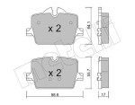 METELLI Piduriklotsi komplekt,  ketaspidur 22-1265-0